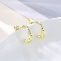Fashion Jewelry C-shaped Earrings Jewelry 18k Gold C-shaped Earrings main image 3