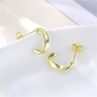 Fashion Jewelry C-shaped Earrings Jewelry 18k Gold C-shaped Earrings main image 4