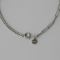 Men And Women Couple Necklace Clavicle Chain Adjustable Silver Non-fading Titanium Steel main image 1