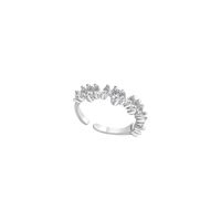 Korean Zircon Ring Light Luxury Personality Open Index Finger Ring Adjustable Ring main image 6