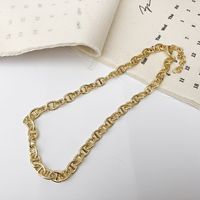 Pig Nose Necklace European And American Beauty Bloggers Same Fashion Personality All-match Twin Punk Retro Clavicle Chain Electroplated Real Gold main image 1