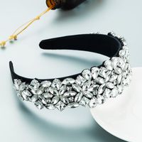 Baroque Retro Wide-brim Stained Glass Drill Christmas Headband sku image 2
