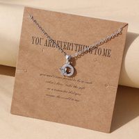 Korean Niche Creative Copper Zircon Butterfly Necklace Wholesale sku image 1