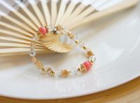 Temperament Korean Bracelet Fashion Agate Crystal Bracelet Pink Shell Bracelet sku image 1