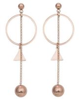 Women's Fashion Geometric Pendent Titanium Steel Earrings Wholesale sku image 1