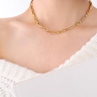 Simple Geometric Metal Element Necklace Titanium Steel 18k Gold Bracelet Jewelry Wholesale sku image 22