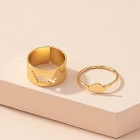 Open Design Sense Dinosaur Ring Retro Hip-hop Style Couple Ring Set Wholesale sku image 1