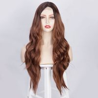 Wig European And American Ladies Wig Long Curly Hair Small Lace Big Wave Synthetic Wigs Foreign Trade Wig Wigs In Stock sku image 1