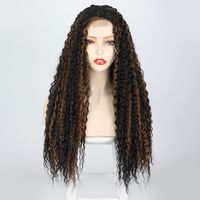 European And American Ladies Wigs Small Lace Long Curly Hair Headgear Wigs sku image 1