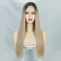 Wigs Ladies Wigs Long Straight Hair Chemical Fiber Headgear Wigs Wholesale sku image 1