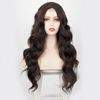 Wig European And American Ladies Wig Small Lace Front Lace Medium Long Curly Hair Synthetic Wigs Lace Wigs Wig sku image 1