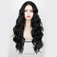 European And American Ladies Wigs Small Lace Long Curly Hair Big Waves Wigs sku image 1