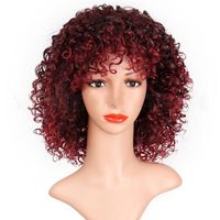 Women's Chemical Fiber Wig European And American Red Fluffy Explosion Wig African Wig Cross-border Supply Spot One Piece Dropshipping sku image 1