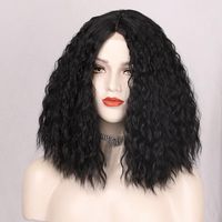 Wig European And American Ladies Wig Short Curly Hair Small Lace Hand-woven Forehead Lace Wig Head Cover Wigs With Small Curly Hair sku image 1