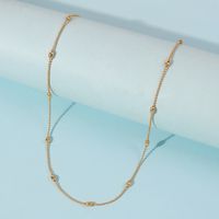 Simple Niche Geometric Splicing Beads Chain Necklace main image 3