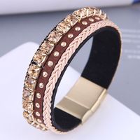 European And American Fashion Metal Flashing Diamond Chain Magnetic Buckle Bracelet main image 1