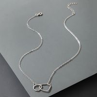 Collier Pendentif À Boucle Géométrique En Argent Simple Européen Et Américain main image 7