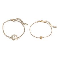 New Jewelry Fashion Geometric Peach Heart Hollow Lotus Flower Bracelet Anklet main image 9