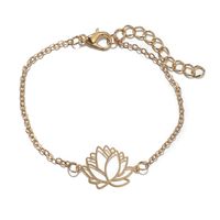 New Jewelry Fashion Geometric Peach Heart Hollow Lotus Flower Bracelet Anklet main image 10
