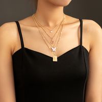 New Butterfly Snake Zircon Pendant Clavicle Chain Sweater Necklace main image 2