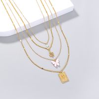 New Butterfly Snake Zircon Pendant Clavicle Chain Sweater Necklace main image 5