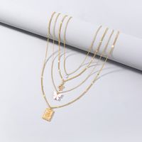 New Butterfly Snake Zircon Pendant Clavicle Chain Sweater Necklace main image 6