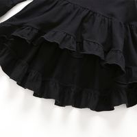 Girl Suit Long Sleeve Spring And Autumn Children's Two-piece Black Round Neck Trousers main image 3