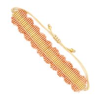 Simple Ethnic Glass Beaded Golden Retro Bracelet sku image 2