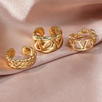 Retro Open Ring Trend All-match Fashion Hollow Weave Ring main image 3