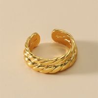 Retro Open Ring Trend All-match Fashion Hollow Weave Ring sku image 1