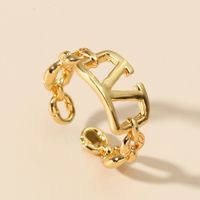 Retro Open Ring Trend All-match Fashion Hollow Weave Ring sku image 2