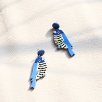 Creative Funny Acrylic Bird Earrings Cute Simple Earrings Women Wholesale main image 4