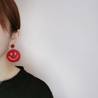 Europäische Und Amerikanische Mode Kreative Acryl-smiley-gesicht Mehrfarbige Süße Ohrringe main image 5
