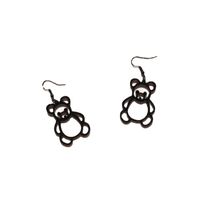Cute Acrylic Hollow Bear Earrings Fashion Heart Simple Earrings Ear Hooks main image 6