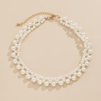 European And American Baroque Imitation Pearl Clavicle Necklace main image 3