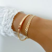 Fashion Geometric Iron Plating No Inlaid Women'S Bracelets main image 3