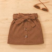 Autumn Girl's Long-sleeved T-shirt Skirt Suit Plant Printing Children's Two-piece Suit Wholesale main image 4