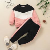 Children's Autumn Round Neck Long-sleeved Sweater And Trousers Two-piece Suit main image 1