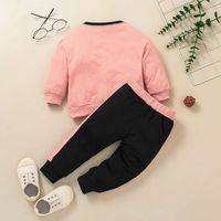Children's Autumn Round Neck Long-sleeved Sweater And Trousers Two-piece Suit main image 3