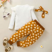 European And American Alphabet T-shirt Two-piece Baby Long-sleeved Tops And Trousers Suit main image 3