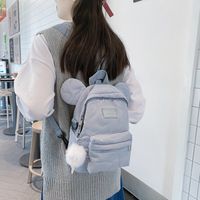 Korean Nylon High School College Student Backpack Vintage Sense Backpack main image 2