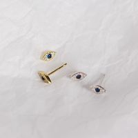 European And American S925 Silver Needle Devil's Eyes Eyes Diamond Copper Earrings Women main image 4
