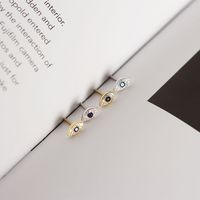 European And American S925 Silver Needle Devil's Eyes Eyes Diamond Copper Earrings Women main image 5