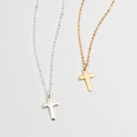 Simple S925 Silver Temperament Cross Clavicle Chain Necklace main image 1