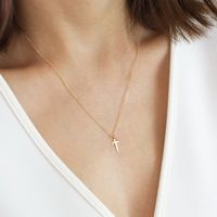 Simple S925 Silver Temperament Cross Clavicle Chain Necklace main image 4