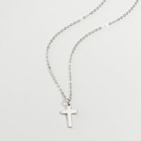 Simple S925 Silver Temperament Cross Clavicle Chain Necklace main image 6