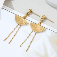 Lady Leaf Patchwork Plating Stainless Steel No Inlaid Earrings main image 2