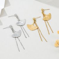 Lady Leaf Patchwork Plating Stainless Steel No Inlaid Earrings main image 4