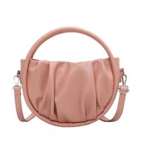2021 New Personality Semicircle Saddle Bag Fashion One-shoulder Messenger Bag Fold Cloud Bag main image 6