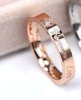 Fashion Lettering Titanium Steel Ring Wholesale Jewelry main image 2